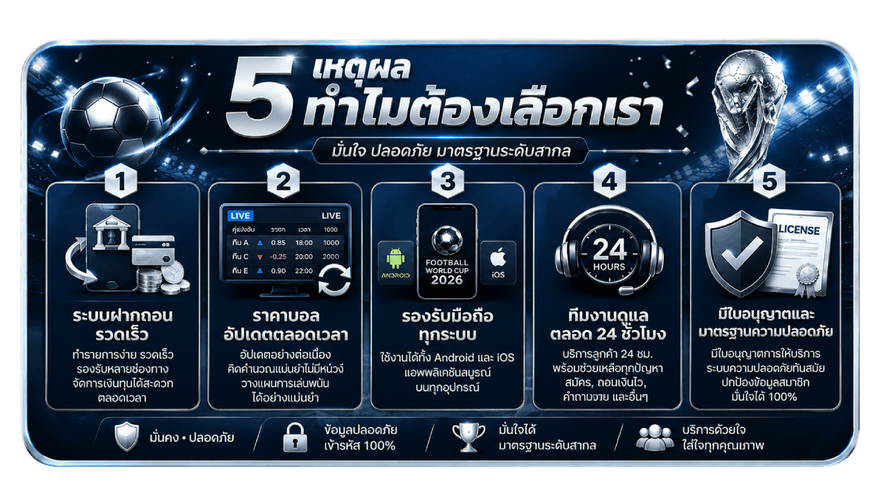 5 เหตุผลทำไมต้องเลือกเรา